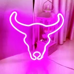 Enseigne Lumineuse Led En Néon (taureau)  - USB - Décoration - Rose – Image 6