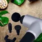 Pistolet De Massage Des Tissus Profonds - 4 Accessoires Pour Différentes Zones Du Corps - Rechargeable - Gris – Image 5