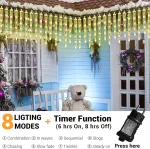 Lumières De Fête 8 Pièces – Plumeau LED – Bâton Lumineux à Fibre Optique – Clignotant Coloré – Image 9