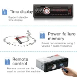 Autoradio FM - Bluetooth MP3 - Lecteur Audio Stéréo - DIN Pour Téléphone Portable - Télécommande – Image 6