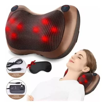 Oreiller De Massage - Ensemble 8 Points - Chauffant - Massage Complet Du Corps - Rechargeable
