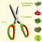 Ciseaux À Légumes 5 En 1 - Acier Inoxydable - Cinq Lames - Multifonctionnels – Image 6