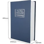 Coffre-Fort Créatif En Forme Livre – Avec 2 Clés – 265 × 200 × 65 Mm - Bleu – Image 8