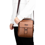 Sacs en Cuir Pour Hommes - Luxueux et à La Mode - Multi-Poches - Marron – Image 4