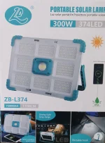 Projecteur Solaire COBA CB F374 - 300 W - 374 LED - Résistante ÀL'eau - Rechargeable - Blanc – Image 9