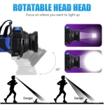 Lampe Torche UV Violette - 395 Nm - Alimentée Par USB - Rotative - 4 Modes D'éclairage LED - Avec Batterie Intégrée – Image 7