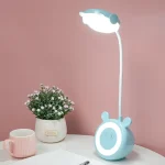 Lampe De Bureau Pour Enfants Mignonne - Design Lapin - Veilleuse LED - Rechargeable - 3 Modes - Bleu