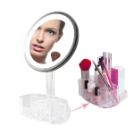 Miroir De Maquillage Multifonctionnel - Avec Éclairage LED - Tactile - 3 Modes -  Avec Boîte à Cosmétiques et à Bijoux – Image 3