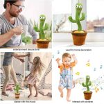 Jouet Cactus Parlant Dansant – Jouet Cactus Ensoleillé Parlant – Répétition De Chant – 120 Chansons Pour Enfants – 15 Secondes – Enregistrez Votre Voix – LED – Image 12