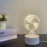 Veilleuse 3D En Forme Un Globe - LED - USB Power - Lampe Décoratif – Image 7