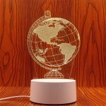 Veilleuse 3D En Forme Un Globe - LED - USB Power - Lampe Décoratif – Image 9