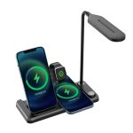 Lampe De Table LED Tactile Flexible Avec Chargeur Sans Fil Pliable HT-503 15 W Pour Téléphones Montres et Ècouteurs – Image 12