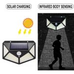 Pack de 4 Lampe Solaire Avec Détecteur De Mouvement - 3 Modes - Étanche – Image 11