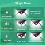 Pack de 4 Lampe Solaire Avec Détecteur De Mouvement - 3 Modes - Étanche – Image 10