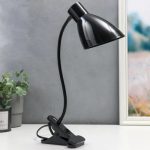 Lampe De Bureau Flexible Avec Pince Et Interrupteur - Prise - Noir – Image 3