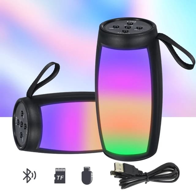 IMG-20241102-WA0068.jpg Haut Parleur Sans Fil - Bluetooth - Rechargeable - Led - Noir – Image 1