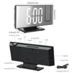 Horloge Numérique Avec Projecteur 180° - Écran Miroir Led - 3 Modes – Image 3