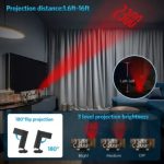 Horloge Numérique Avec Projecteur 180° - Écran Miroir Led - 3 Modes – Image 8
