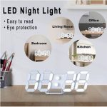 Horloge Digital Led 3D - Affichage 24 et 12 Heures - Alarme Snooze - Température – Image 15