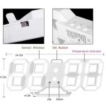 Horloge Digital Led 3D - Affichage 24 et 12 Heures - Alarme Snooze - Température – Image 8