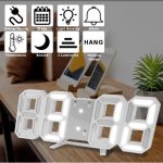 Horloge Digital Led 3D - Affichage 24 et 12 Heures - Alarme Snooze - Température – Image 5