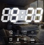 Horloge Digital Led 3D - Affichage 24 et 12 Heures - Alarme Snooze - Température
