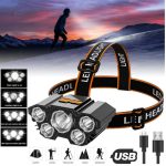 Lampe Frontale Professionnelle - Étanche - Rechargeable USB