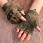 Gants Tactiques Demi-Doigt De Haute Qualité - Multifonctions - Vert – Image 2