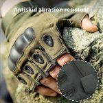 Gants Tactiques Demi-Doigt De Haute Qualité - Multifonctions - Vert – Image 7