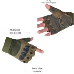 Gants Tactiques Demi-Doigt De Haute Qualité - Multifonctions - Vert – Image 4