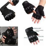 Gants Tactiques Demi-Doigt De Haute Qualité - Multifonctions - Noir – Image 2