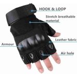 Gants Tactiques Demi-Doigt De Haute Qualité - Multifonctions - Noir – Image 8