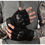 Gants Tactiques Demi-Doigt De Haute Qualité - Multifonctions - Noir – Image 7