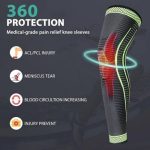 Genouillère De Compression Professionnel - Jambe Complète - Haute Qualité - Taille Standard - YC 7701 – Image 2