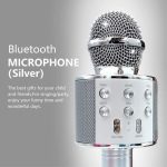 Micro karaoké Sans Fil et Haut-Parleur - Bluetooth - Rechargeable - Argent – Image 5