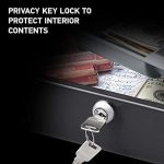 Métal Cach Box - Caisse à Monnaie - Coffre fort - Boîte De Rangement Avec 2 Clés - 250 x 200 x 90 mm - Noir – Image 4