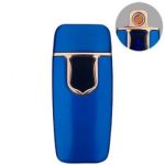 Briquet Électrique De Chargement USB - Métal - Ultra Fine - Écran Tactile - Indicateur LED - GR - Bleu – Image 9