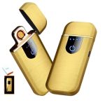 Briquet Électrique De Chargement USB - Métal - Ultra Fine - Écran Tactile - Indicateur LED - GR - Gold