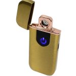 Briquet Électrique De Chargement USB - Métal - Ultra Fine - Écran Tactile - Indicateur LED - GR - Gold – Image 2