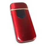 Briquet Électrique De Chargement USB - Métal - Ultra Fine - Écran Tactile - Indicateur LED - GR - Rouge – Image 3