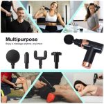 Pistolet De Massage Des Tissus Profonds - 4 Accessoires Pour Différentes Zones Du Corps - Rechargeable - Vert – Image 6