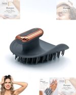 Peigne Diffuseur champoo Pour Cuir Chevelu - Équipé De Dents De Diffusion Pour Le Massage Du Cuir Chevelu - Rechargeable