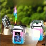 Mini Briquet Électrique - Rechargeable - Étanche - Lampe Torche Led - Montre - Support Porte-Clés
