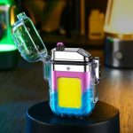 Mini Briquet Électrique - Rechargeable - Étanche - Lampe Torche Led - Montre - Support Porte-Clés – Image 8