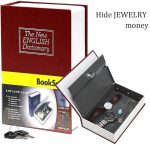 Coffre-Fort Créatif En Forme Livre - Avec 2 Clés - 24 Cm × 15,5 Cm × 5,5 Cm Rouge Bordeaux