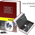 Coffre-Fort Créatif En Forme Livre - Avec 2 Clés - 24 Cm × 15,5 Cm × 5,5 Cm Rouge Bordeaux