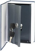 Coffre-Fort Créatif En Forme Livre - Avec 2 Clés - 24 Cm × 15,5 Cm × 5,5 Cm Bleu – Image 3