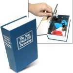 Coffre-Fort Créatif En Forme Livre - Avec 2 Clés - 24 Cm × 15,5 Cm × 5,5 Cm Bleu