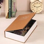 Coffre-Fort Créatif En Forme Livre - Avec 2 Clés - 24 Cm × 15,5 Cm × 5,5 Cm Marron