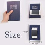 Coffre-Fort Créatif En Forme Livre - Avec 2 Clés - 24 Cm × 15,5 Cm × 5,5 Cm Bleu – Image 5